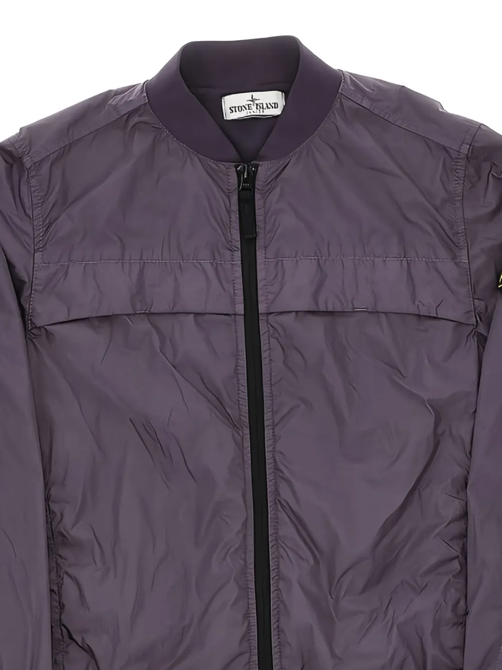 Stone Island Junior Crinkle Reps jack met rits en vlakken Paars