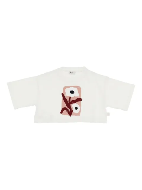 Il Gufo floral-print cropped T-shirt