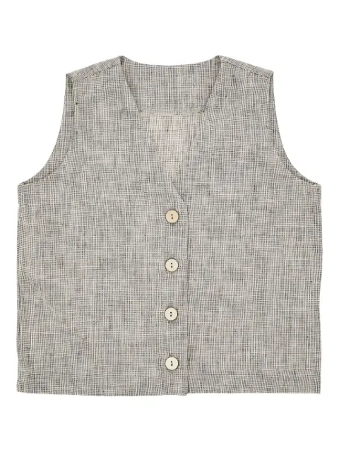 MaDilly linen-blend waistcoat