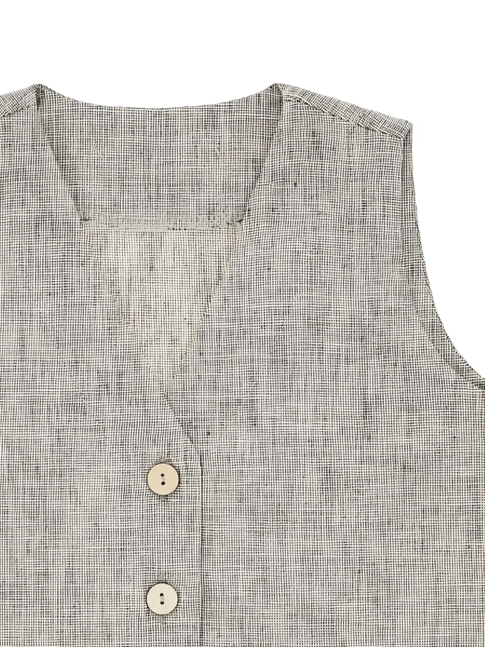 MaDilly Gilet van linnenblend Grijs