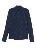 BOSS geometric-pattern shirt - Blue