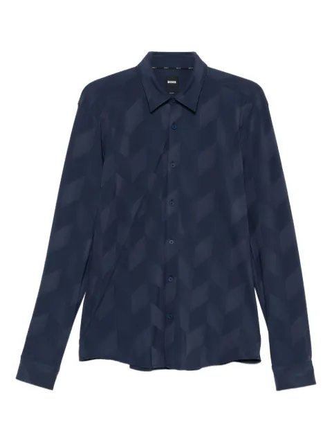 BOSS geometric-pattern shirt