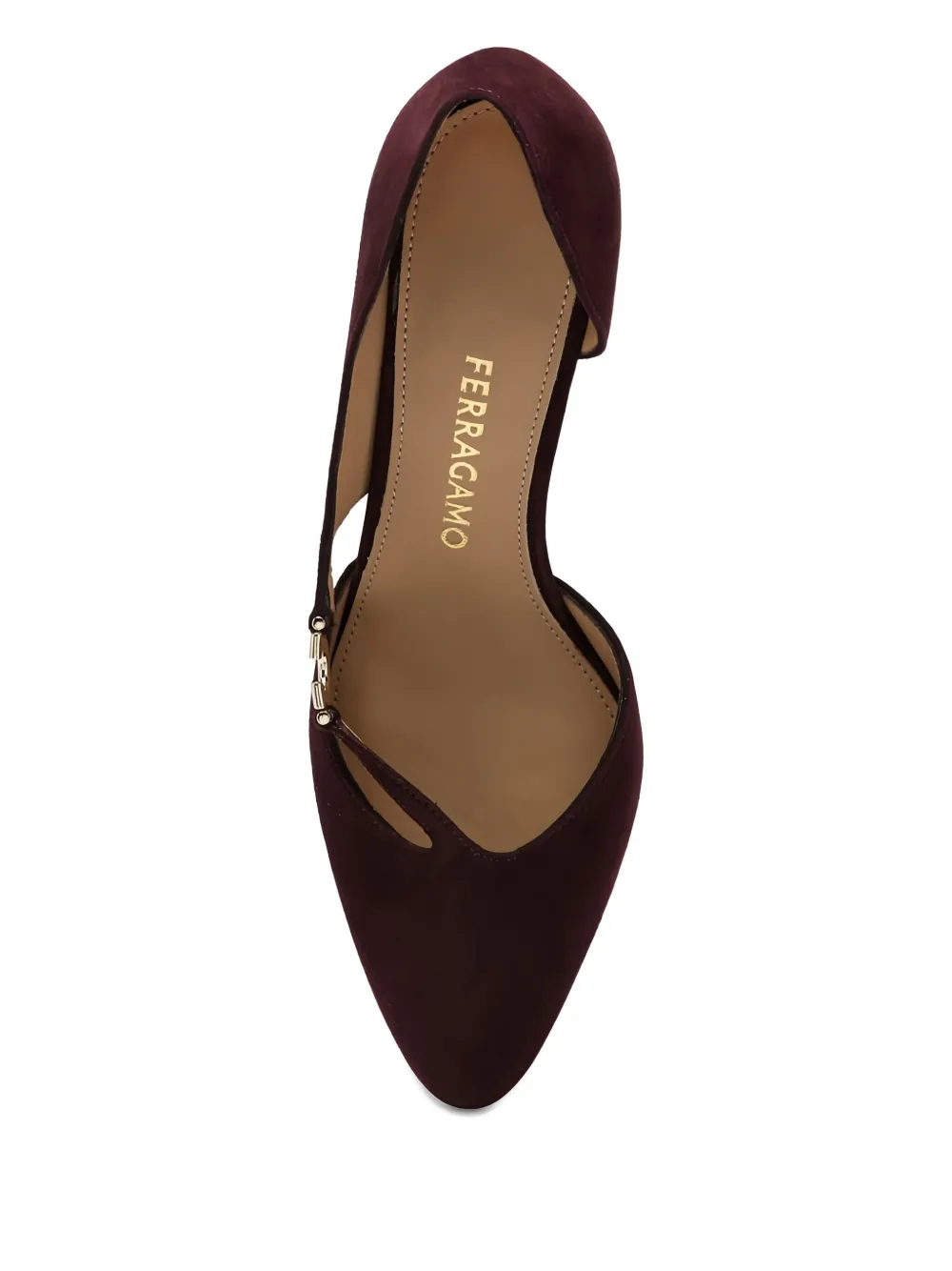 Ferragamo 70mm gancini-detail pumps Red
