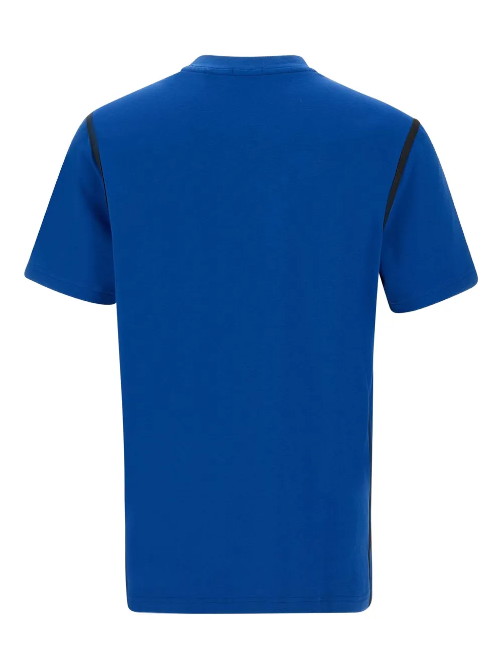 BOSS T-shirt met contrasterende afwerking en ronde hals Blauw