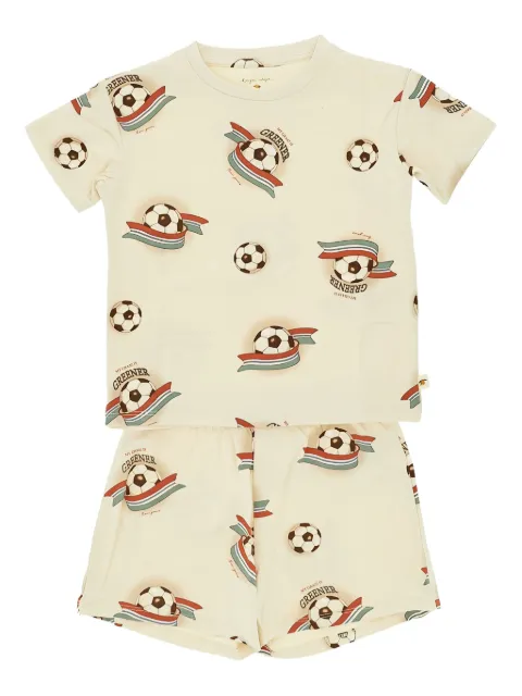 Konges Sløjd football-print T-shirt and shorts set