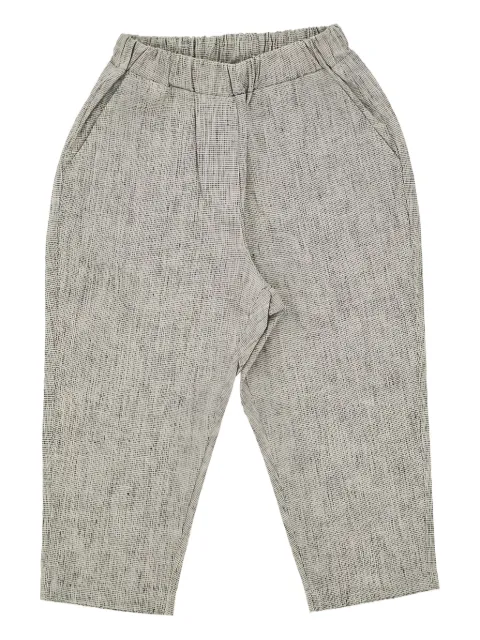 MaDilly textured-weave trousers