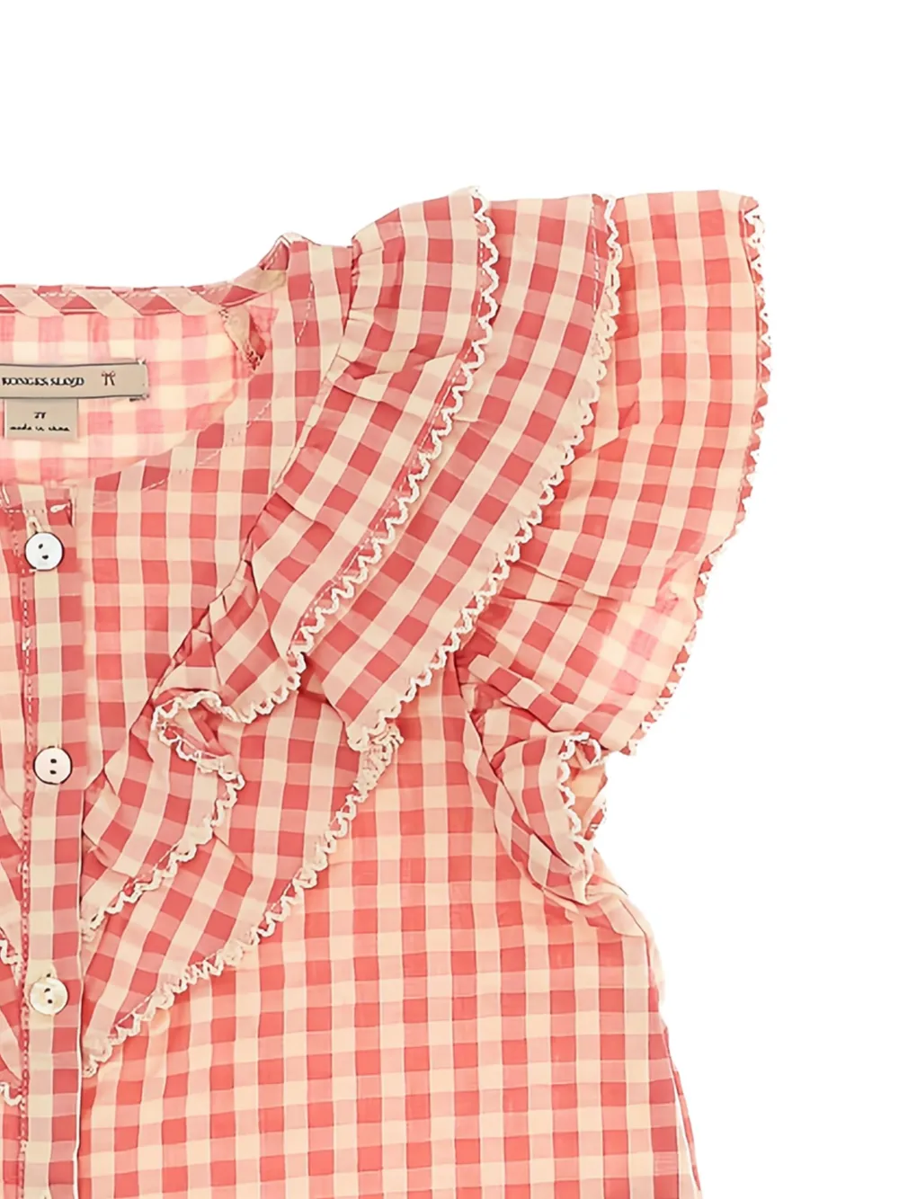 Konges Sløjd gingham-check ruffled blouse | Shirts | Image 2
