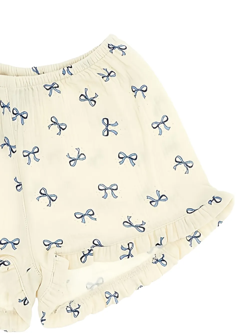 Konges Sløjd Katoenen shorts met strikprint Beige