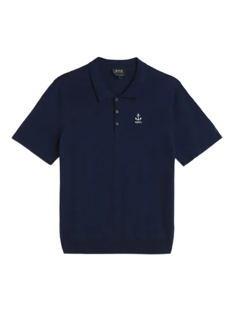 A.P.C. anchor-emblem polo shirt
