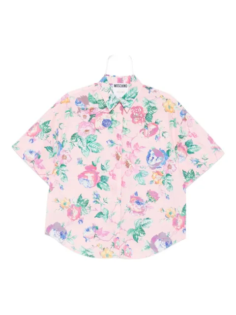 Moschino Camicia a fiori con maniche corte