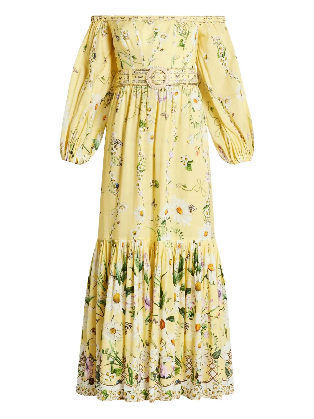 Camilla Daisy chains corset maxi dress | Yellow | Image 1