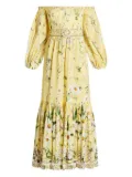 Camilla Daisy chains corset maxi dress - Yellow