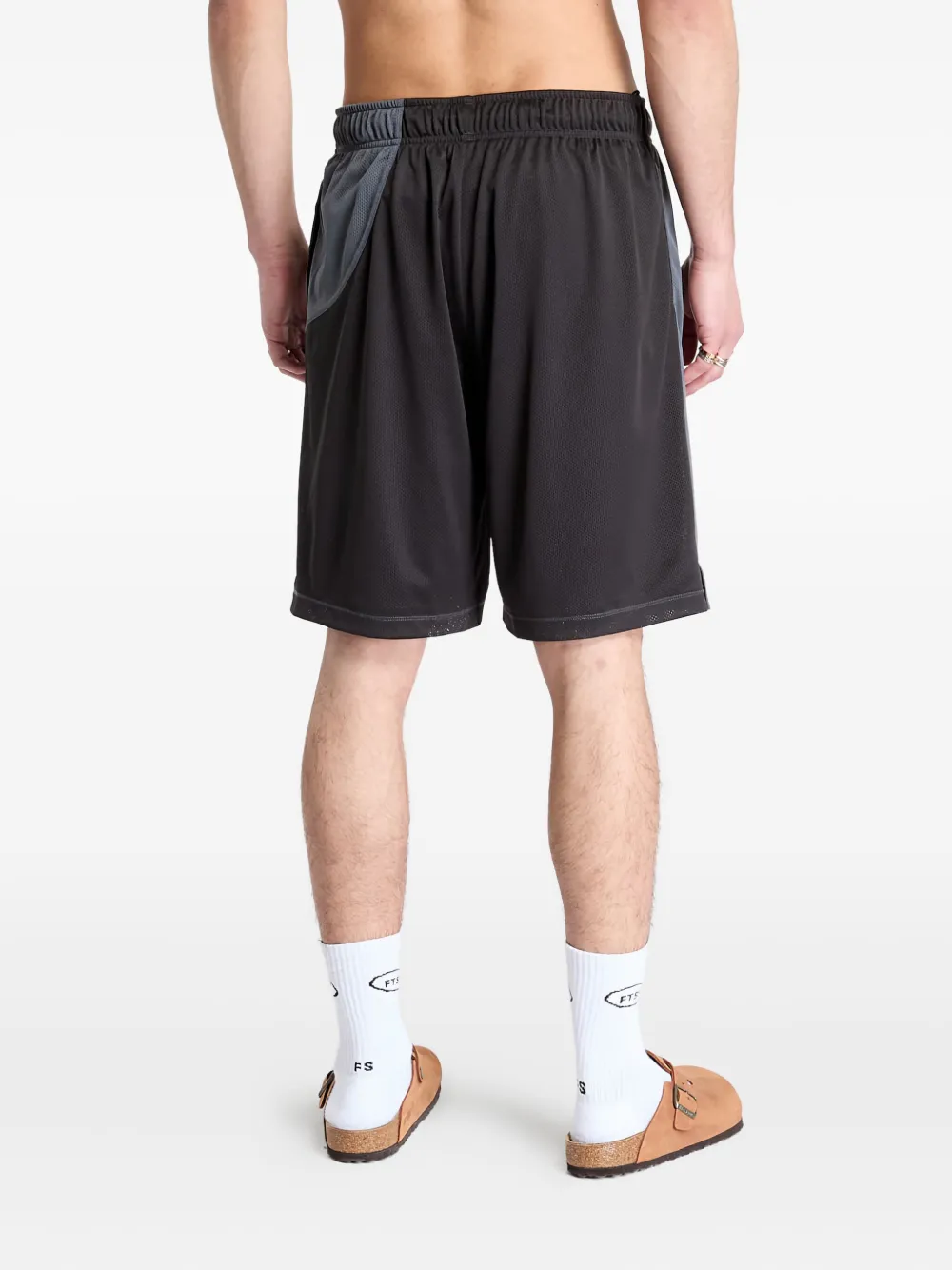 dime Shorts met mesh vlak Grijs