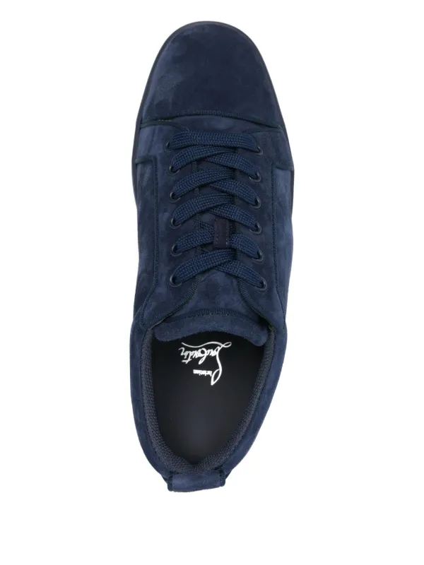 【超美品！】 Christian Louboutin スニーカー ブルー 青 Christian Louboutin Suede lace-up Sneakers | Blue | FARFETCH
