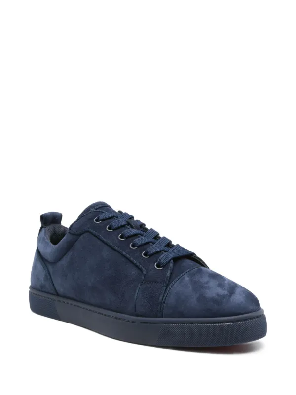 【超美品！】 Christian Louboutin スニーカー ブルー 青 Christian Louboutin Suede lace-up Sneakers | Blue | FARFETCH