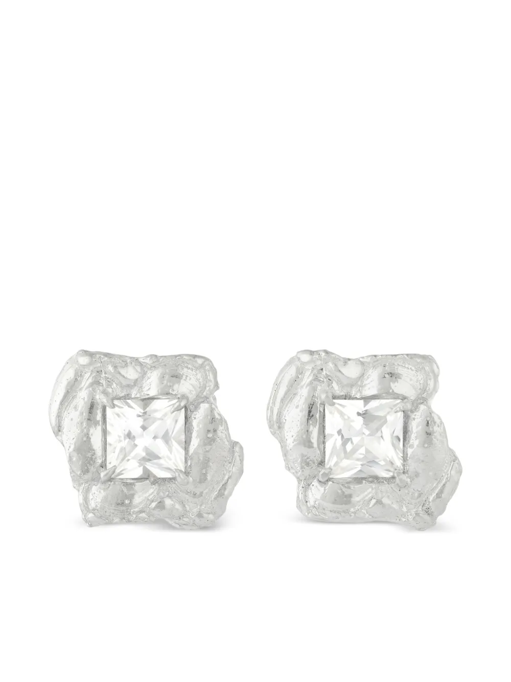 Jaqui sapphire sterling-silver earrings