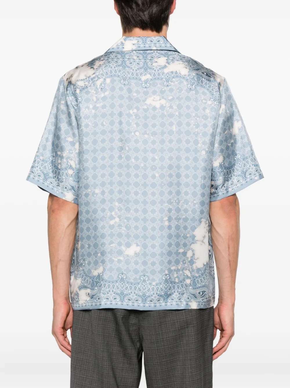 AMIRI paisley-patterned silk shirt Blauw