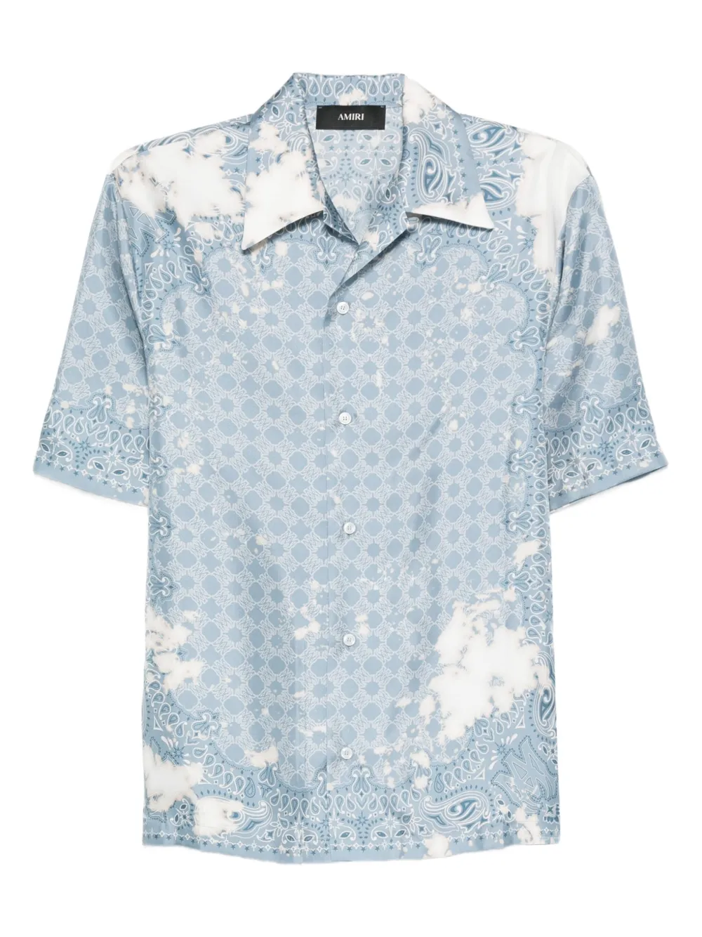 AMIRI paisley-patterned silk shirt Blauw