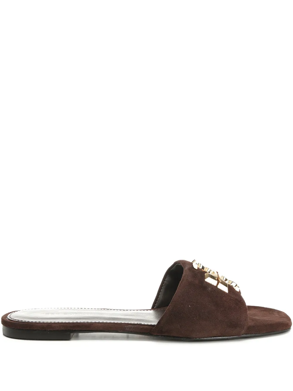 Tory Burch suede flat sandals Brown