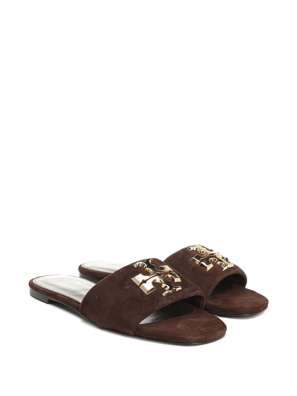 Tory Burch suede flat sandals Brown