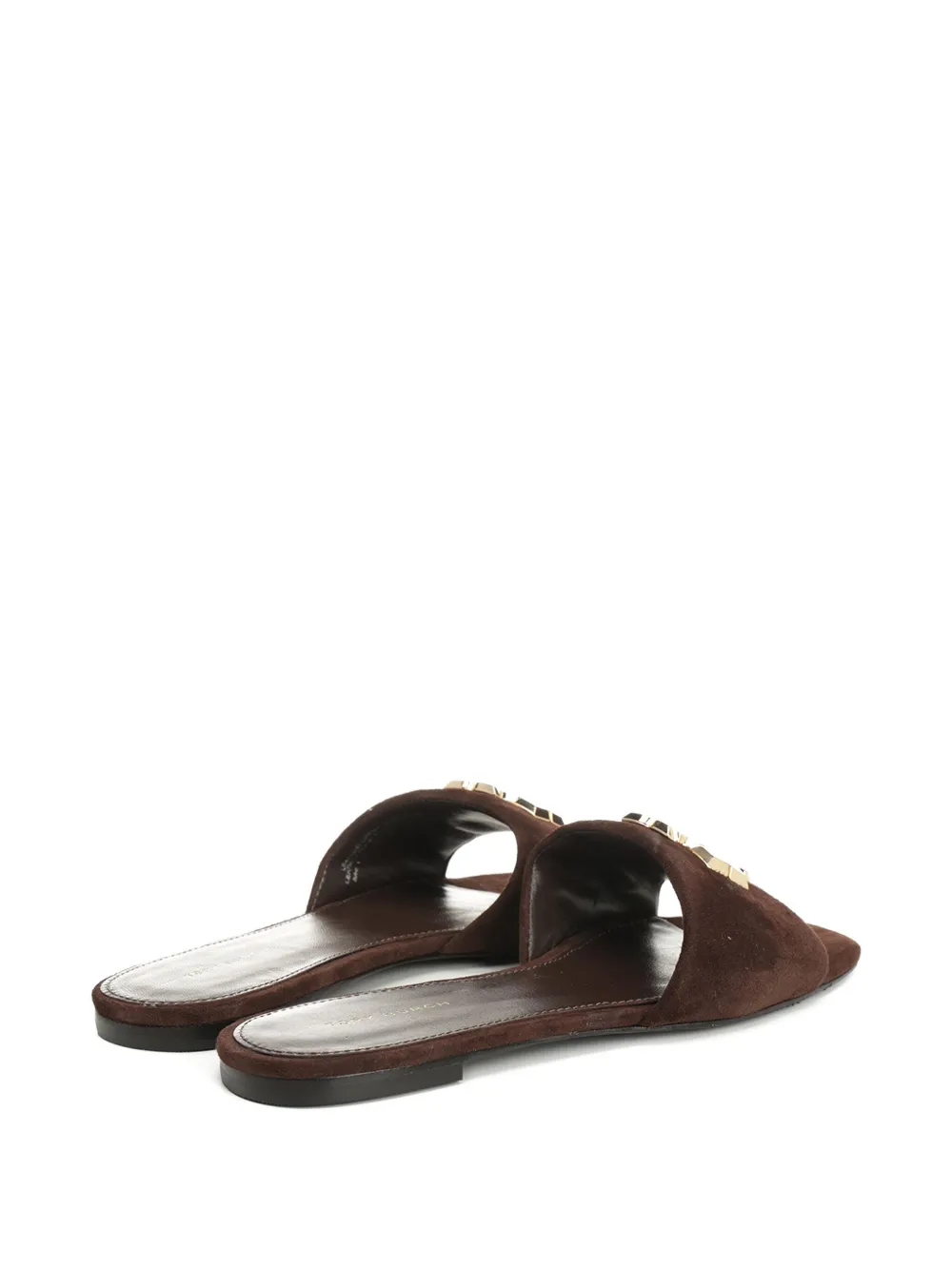 Tory Burch suede flat sandals Brown
