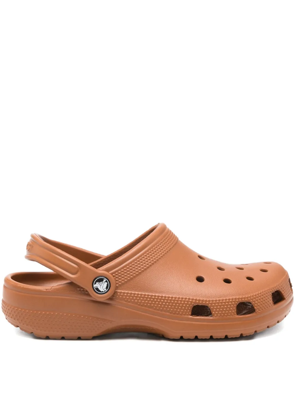 Crocs Perforated Backstrap Clogs In Brown