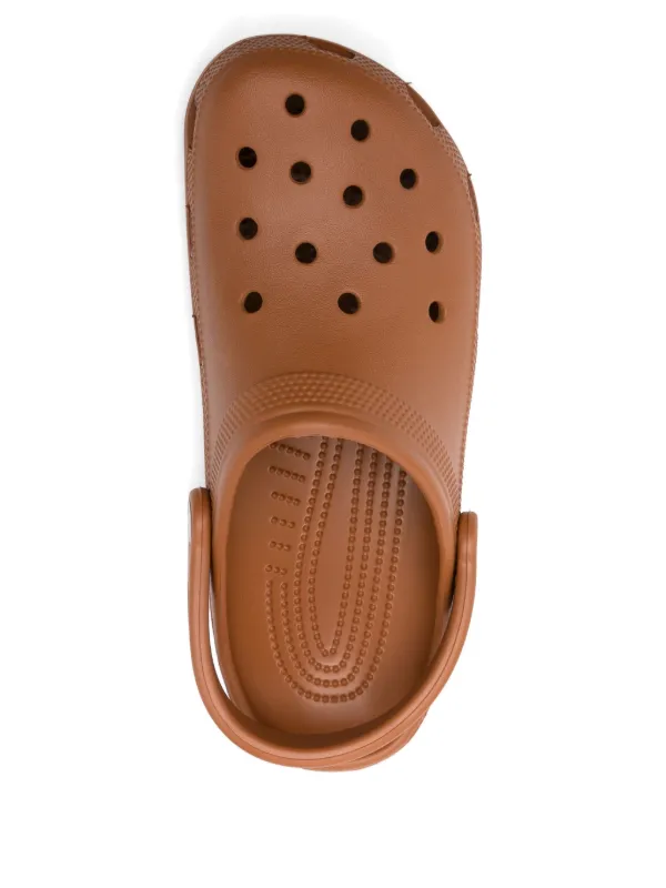 Crocs Perforated Backstrap Clogs | Brown | FARFETCH