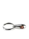 Parts of Four teardrop-zincite hoop earring - Silver