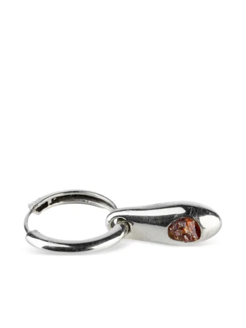 Parts of Four teardrop-zincite hoop earring