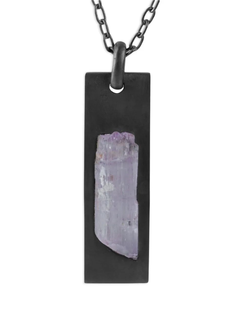 Parts of Four kunzite rectangular-frame necklace | Silver | Image 1