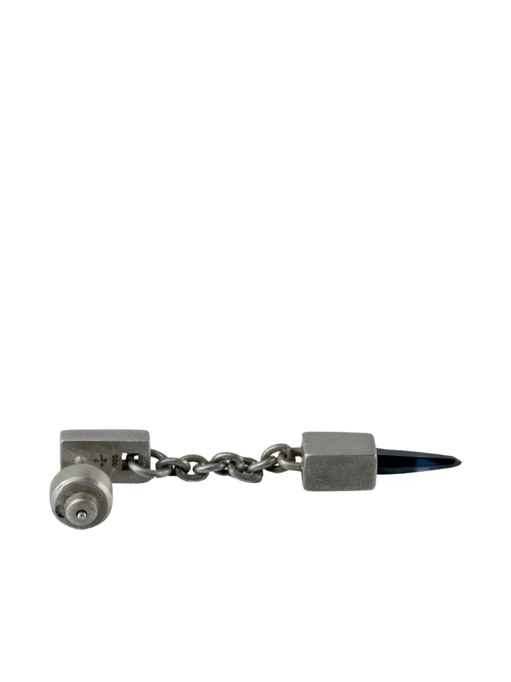 Parts Of Four Cube Sapphire Earring In Metallic