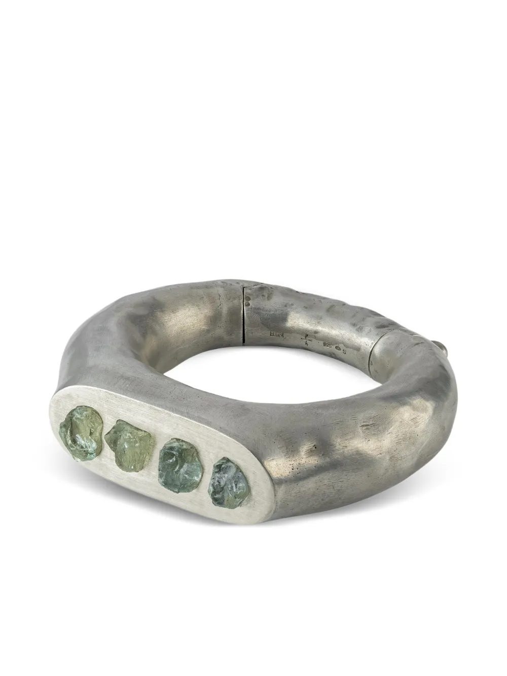 Parts of Four sterling-silver Thick Roman aquamarine bracelet | Women | Image 2