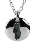 Parts of Four disc-indicolite necklace - Silver