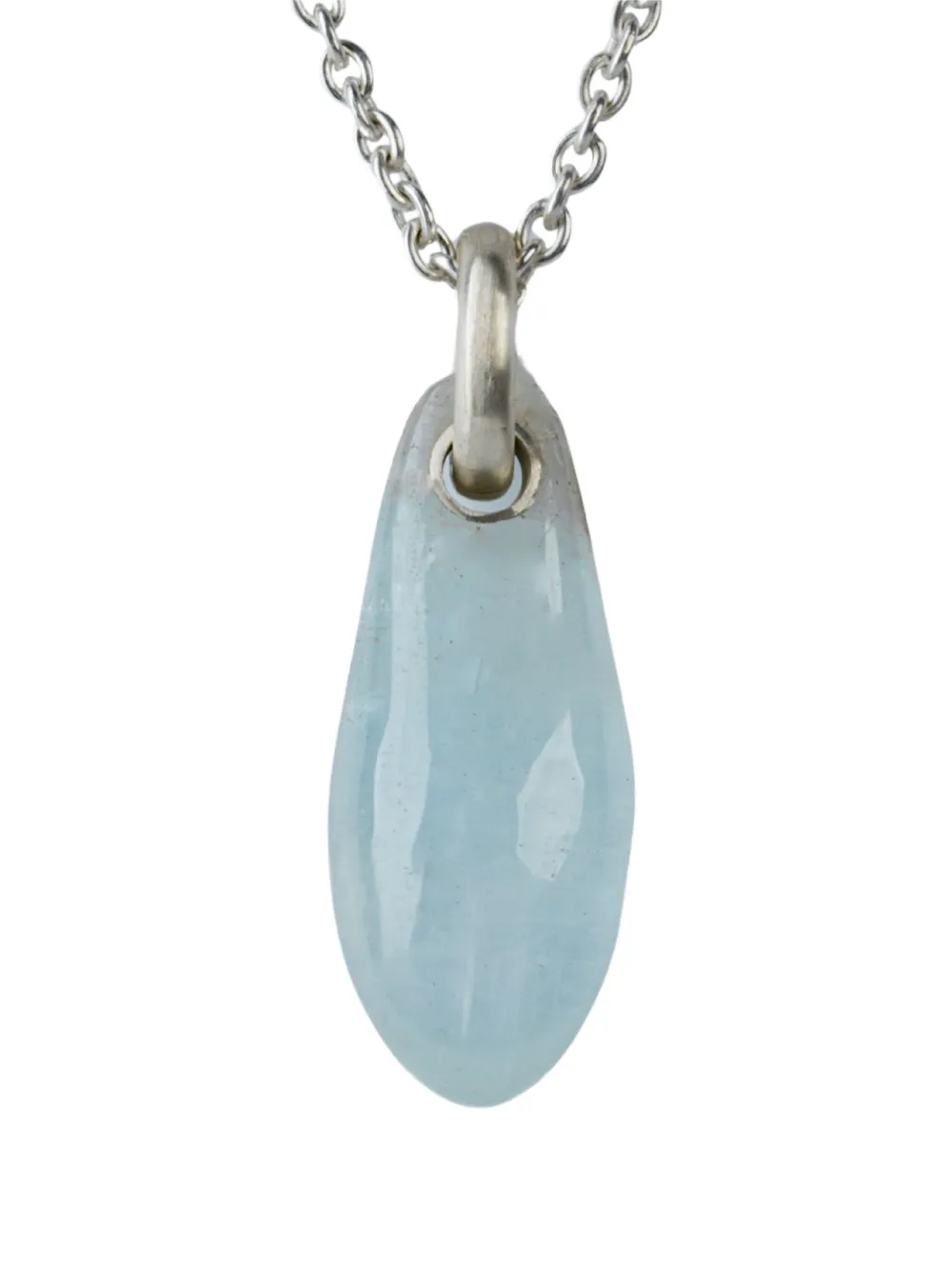Parts of Four aquamarine teardrop necklace - Argento