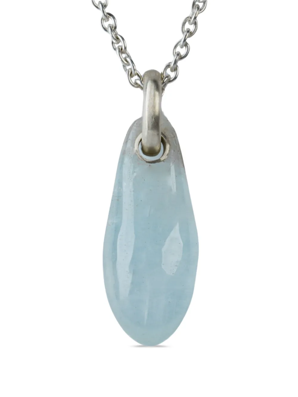 Parts of Four aquamarine teardrop necklace | Silver | Image 1