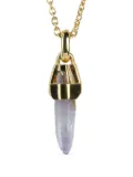 Parts of Four amethyst-point necklace - Gold