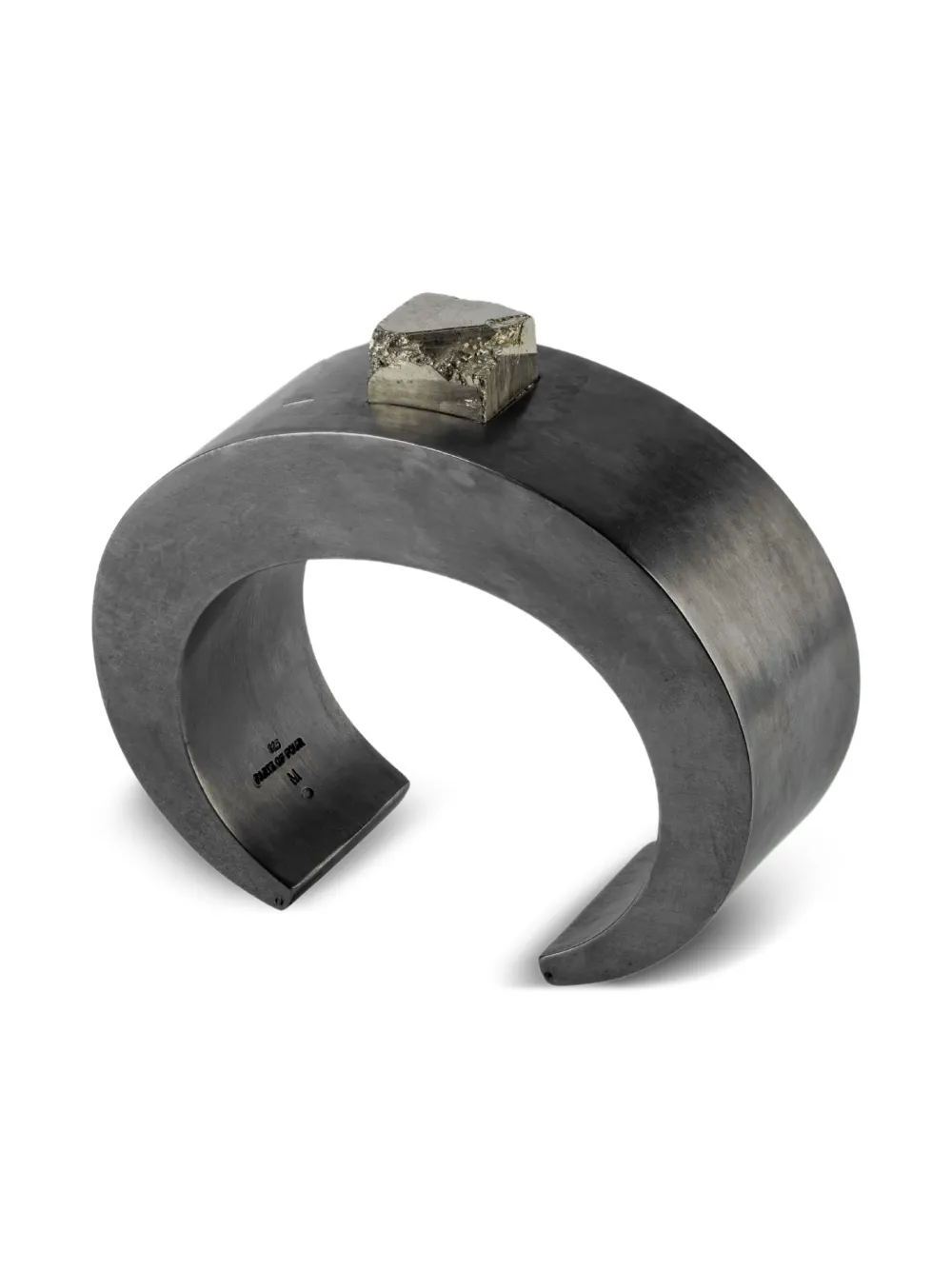Sterling-Silver Crescent Pyrite-Embellished Bracelet