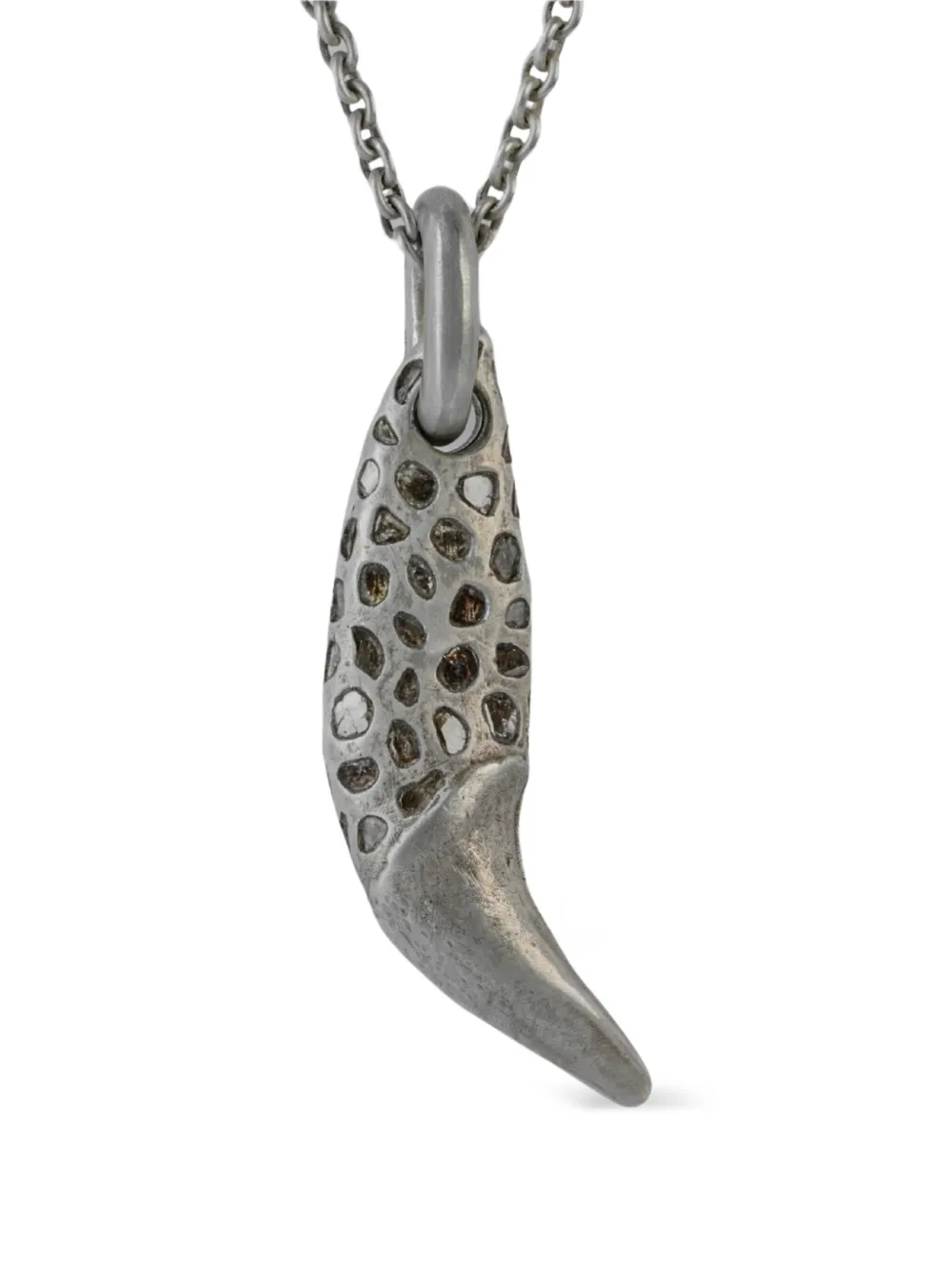Parts of Four bear-tooth pavé necklace | Silver | Image 1