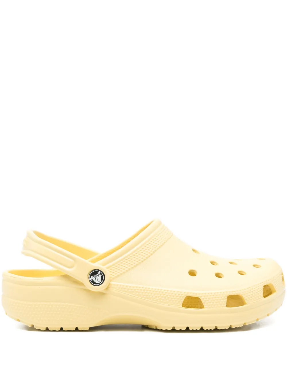Crocs Perforated Heel-strap Slippers In Yellow