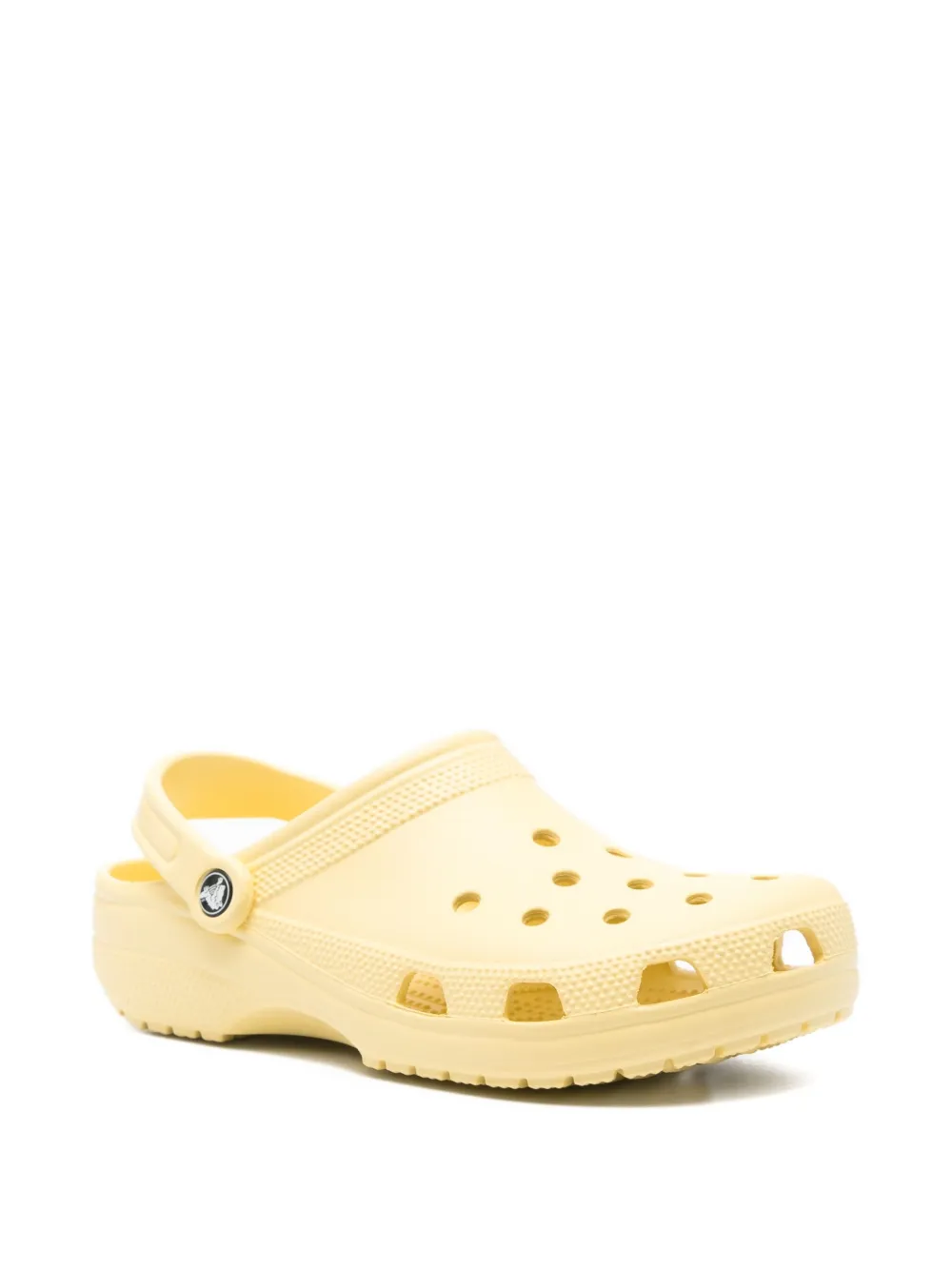 Crocs Perforated Heel-strap Slippers In Yellow