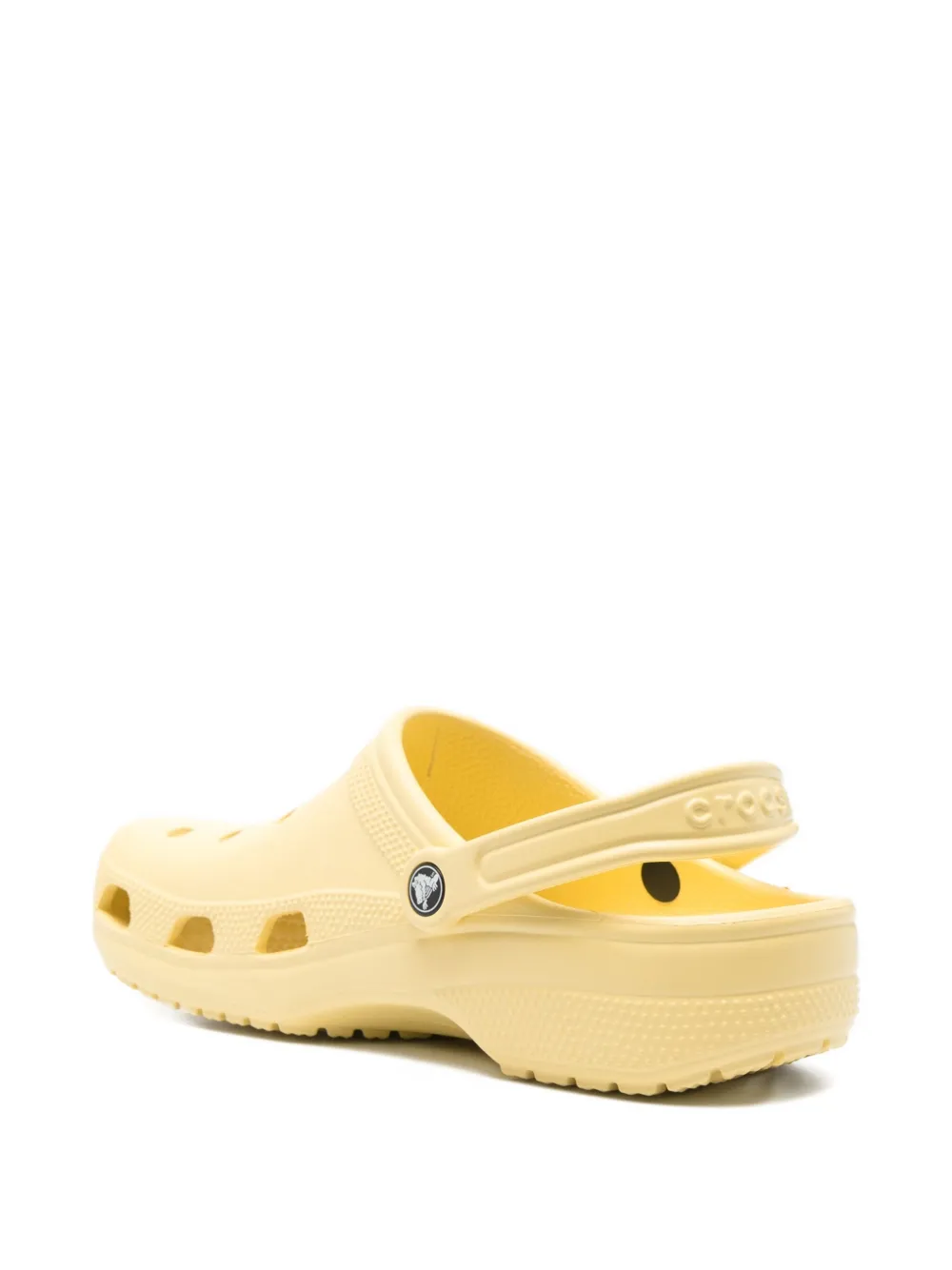 Crocs Perforated Heel-strap Slippers In Yellow