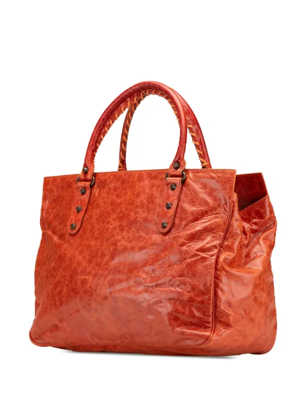BALENCIAGAトートバッグ BAZAR SHOPPER オレンジ BALENCIAGAトートバッグ BAZAR SHOPPER オレンジ - メルカリ