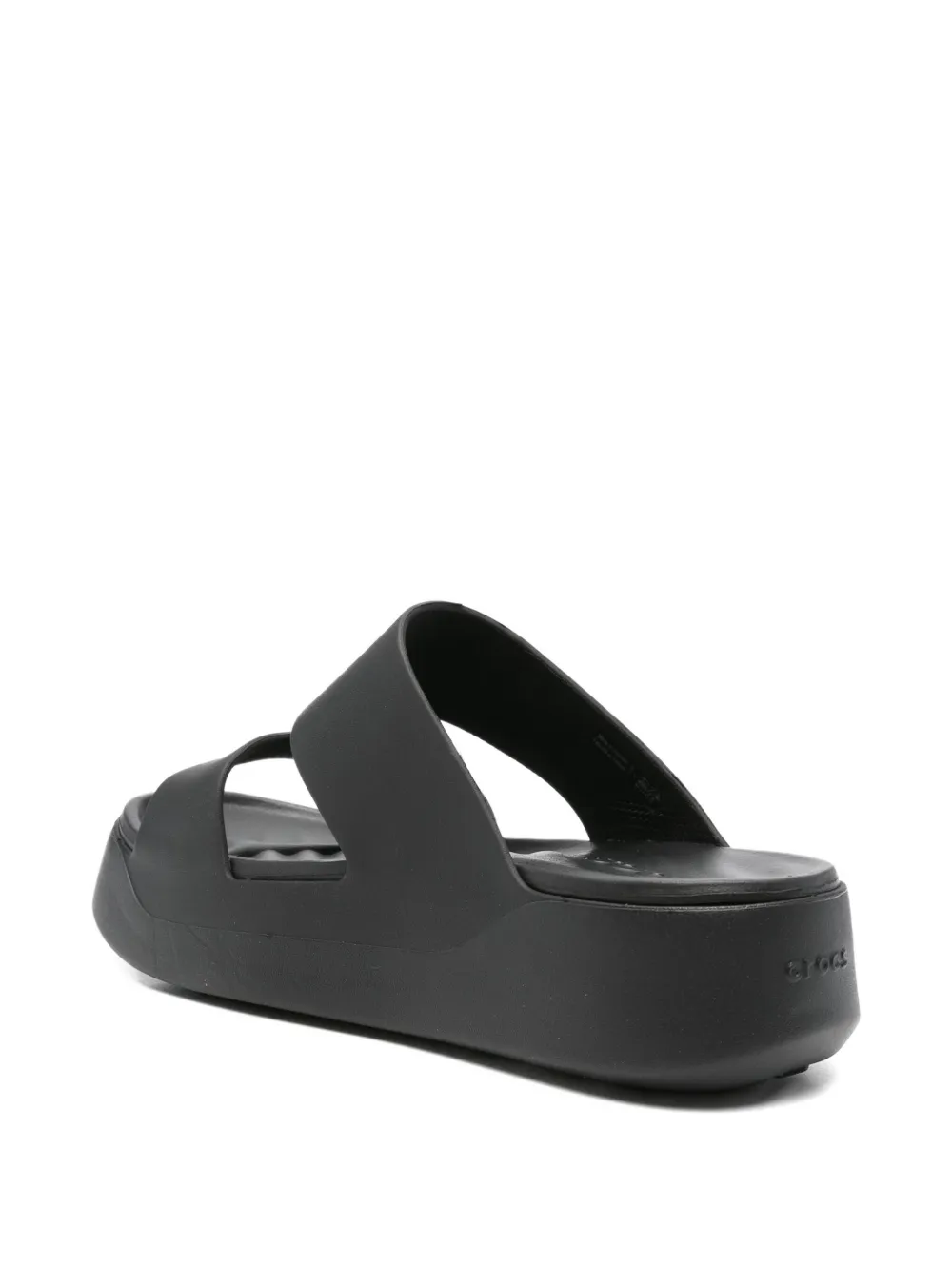 Crocs platform double-strap slides Black