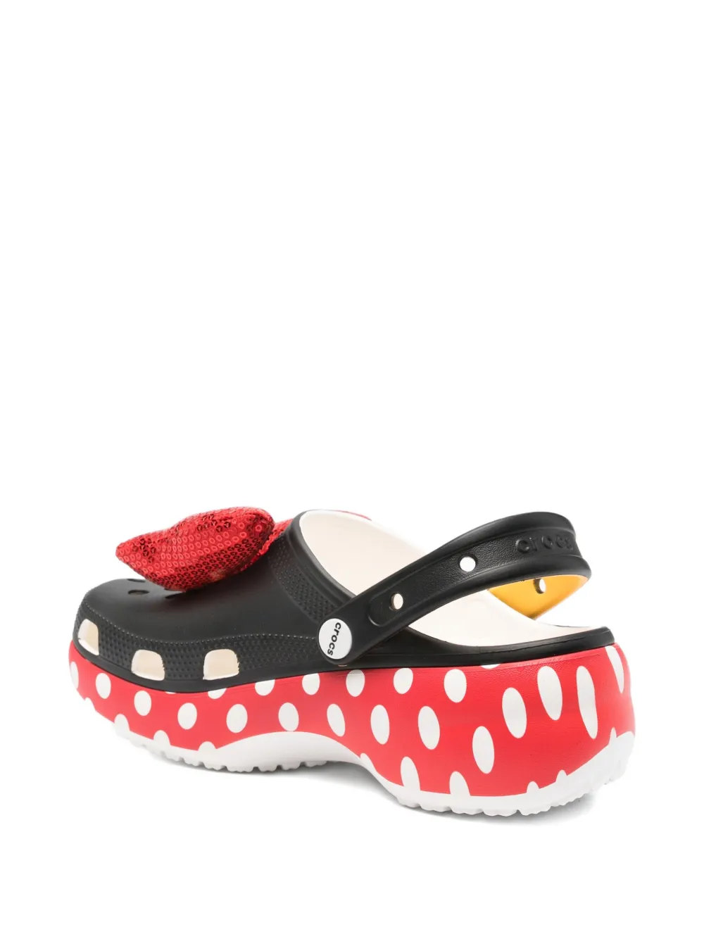 Crocs x Disney Minnie Mouse Classic muiltjes met plateauzool Zwart