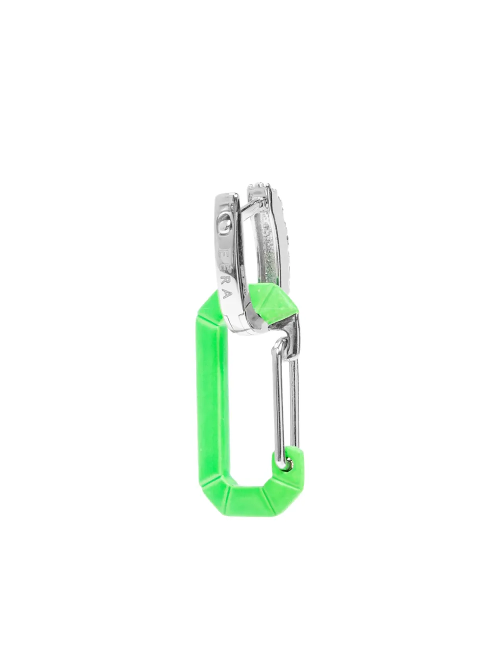  Eéra 18k White Gold Small Chiara Diamond Earring - Green 