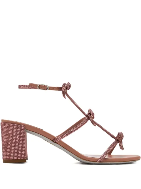 René Caovilla 60mm Caterina crystal-embellished bow sandals