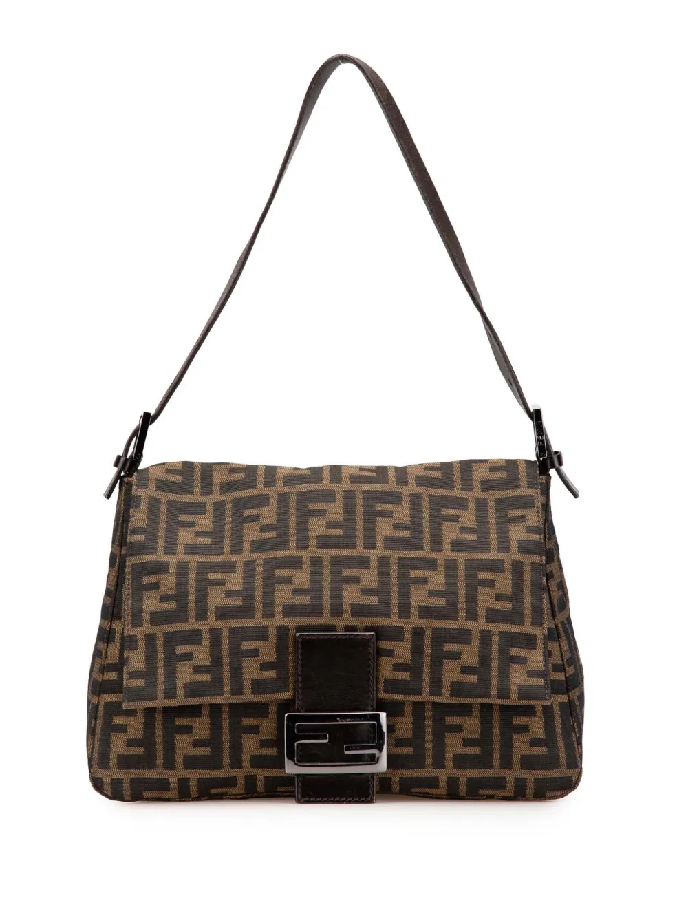 Fendi Pre-Owned 2000-2010 Zucca Canvas Mamma Forever shoulder bag | Brown | Image 1