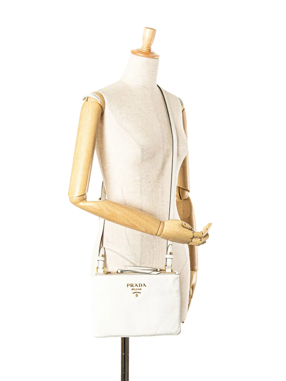 Prada Pre-Owned 2000-2025 Vitello Phenix Double Zip crossbody bag | Pre-Owned | Image 2