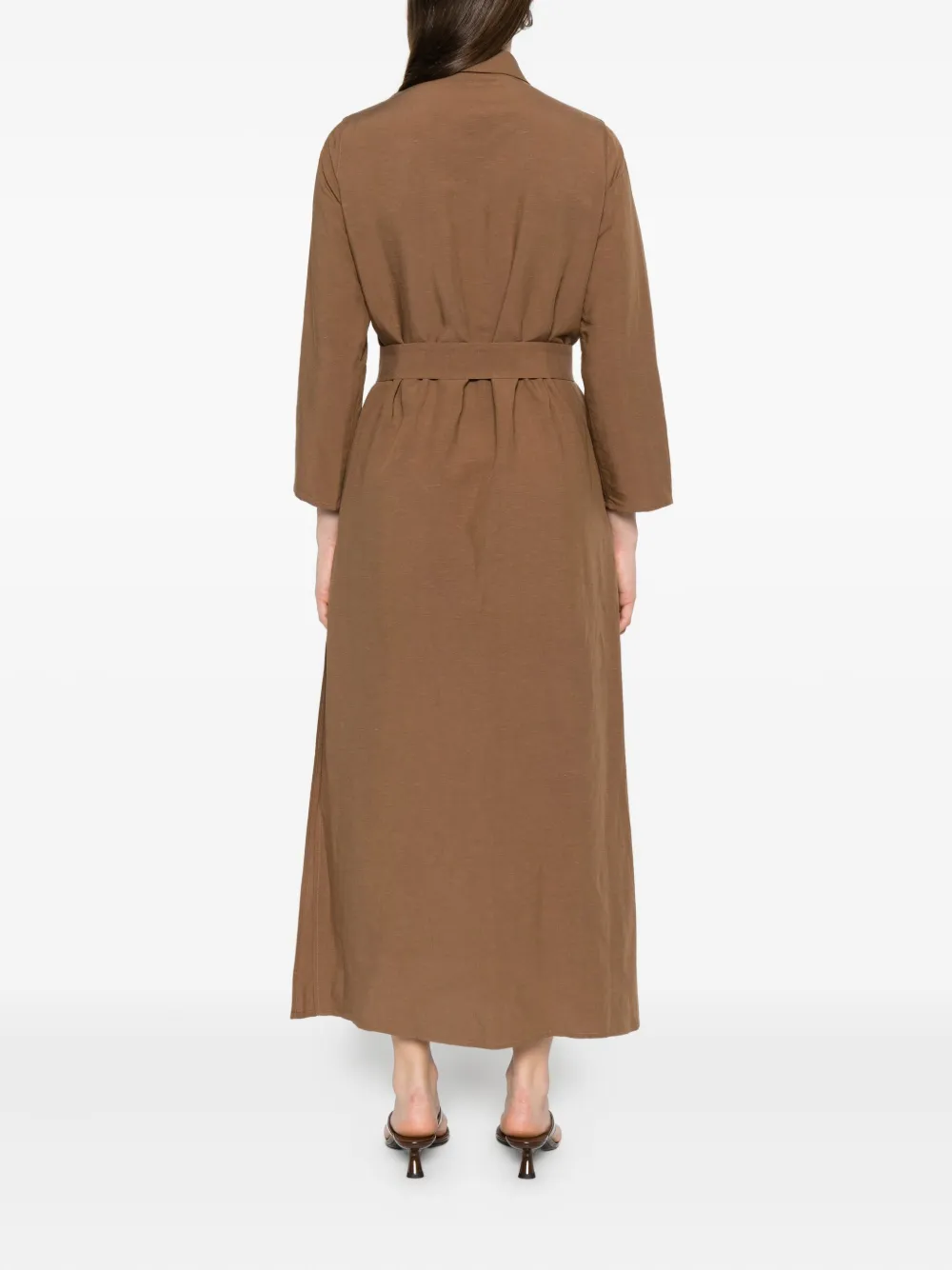 Blanca Vita belted shirt dress Bruin