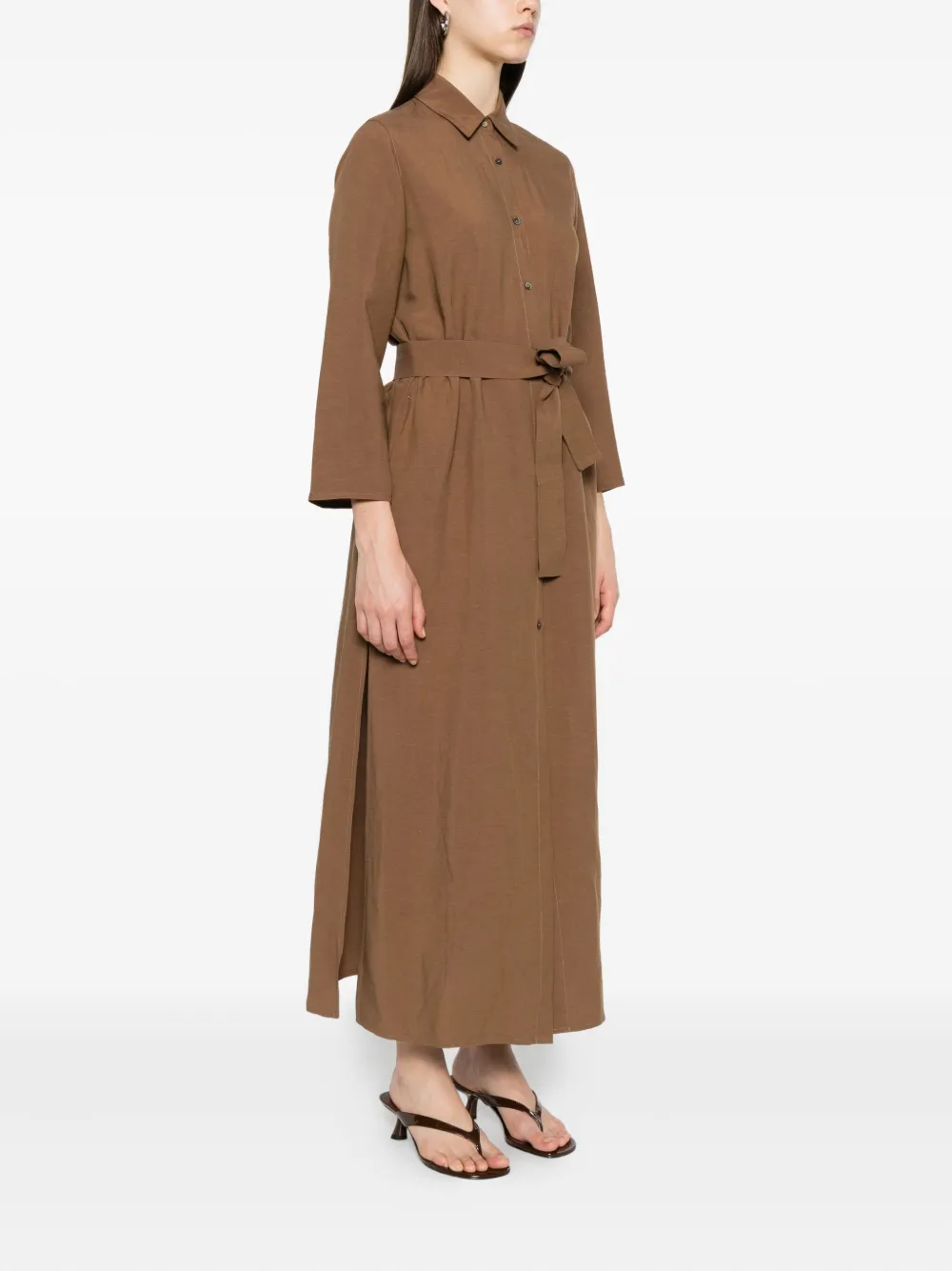Blanca Vita belted shirt dress Bruin
